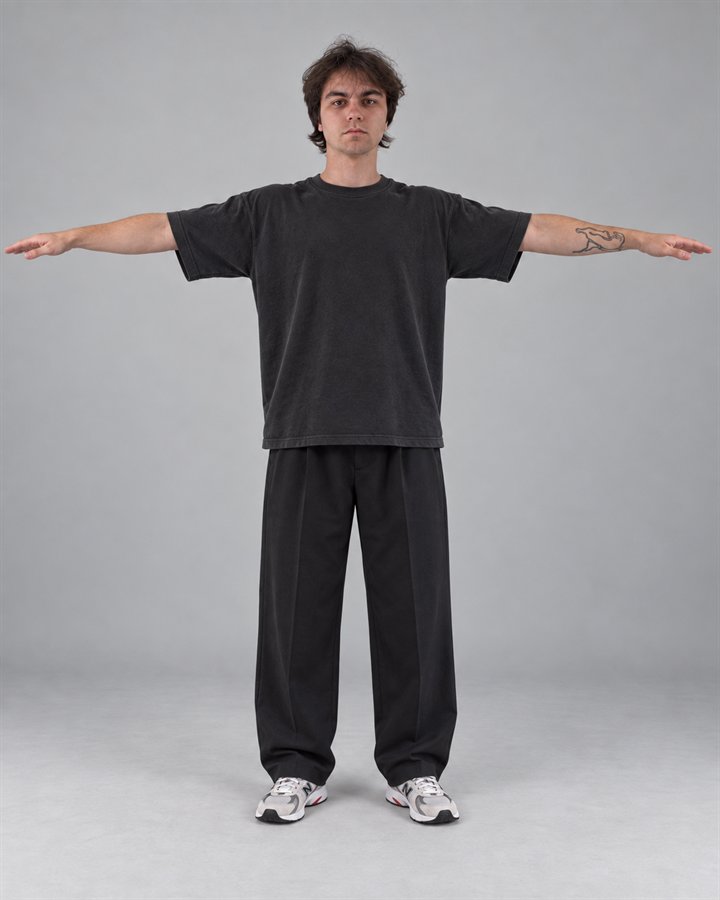 Mark standing in a character preview pose
